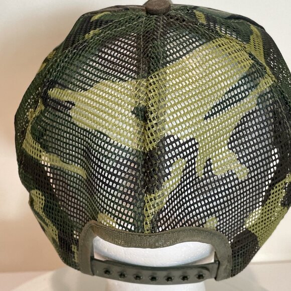 Vintage AIR FORCE 116TH TACTICAL FIGHTER WING Trucker Hat Snap Back Cap Camo USA - Picture 5 of 9